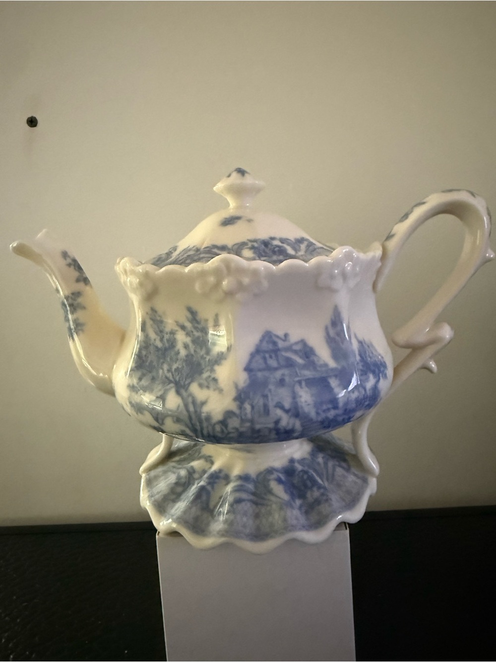 Vintage Blue And White Teapot by Burton & Burton
Fib Ceramic 6.75"